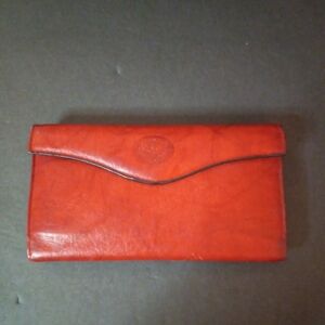 Vintage Buxton Red Leather Wallet  with Coin Purse, Card Slots, Etc.